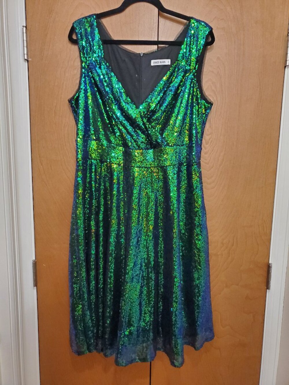 Grace Karin Multicolor Sequin Dress